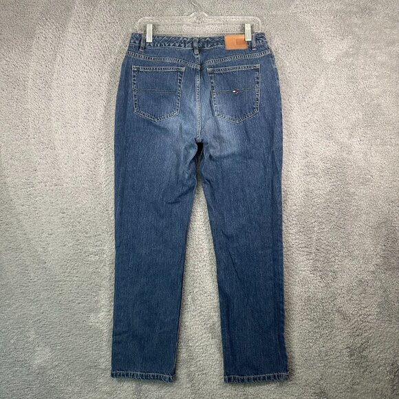 Tommy Hilfiger Denim Womens jeans Size 31 Straight Leg Dark Blue Jeans 10 - Picture 2 of 14